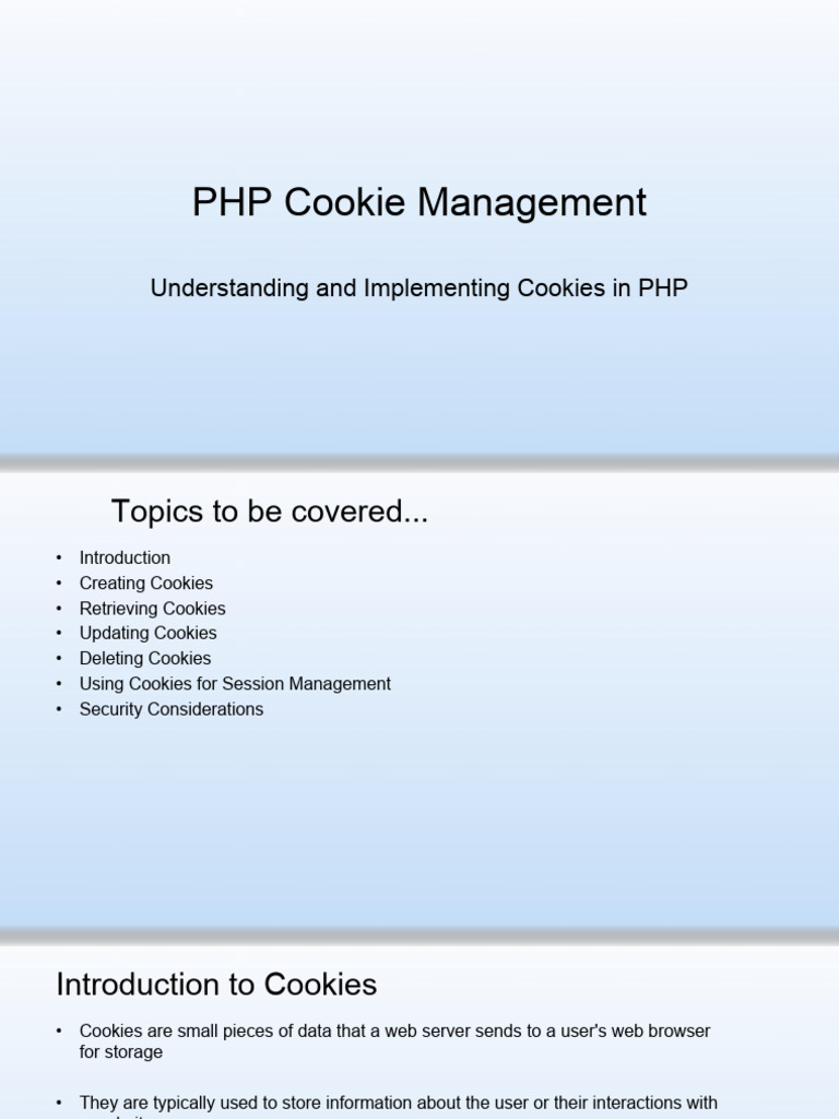 Cookie Management PDF Http Cookie Security