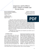 Pay Transparency and Its Effects - A Comparative Analysis of Public and Private Sector