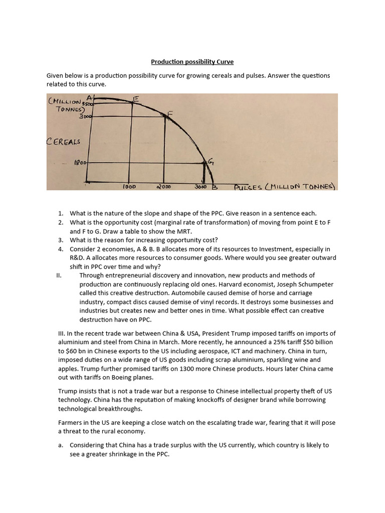 Understanding the Production Possibility Curve | PDF