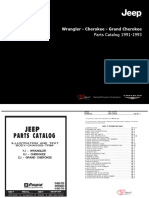 1991-1993 Jeep Parts Catalog Body-Chassis-Trim Wrangler-Cherokee-Grand Cherokee Yj-Xj-Zj Eng