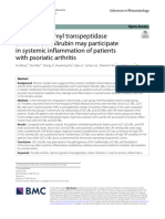 Gamma-Glutamyl Transpeptidase and Indirect Bilirubin May Participate in Systemic Inflammation of Patients With Psoriatic Arthritis