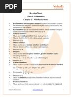 Number Systems Cla.s 9 Notes CBSE Maths Chapter 1 (PDF)