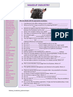 Makeup Industry Vocabulary Worksheet Templates Layouts - 132018