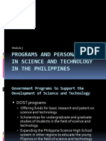 STS Module 5. Programs Personalits in ST in The Phils 10.3.23