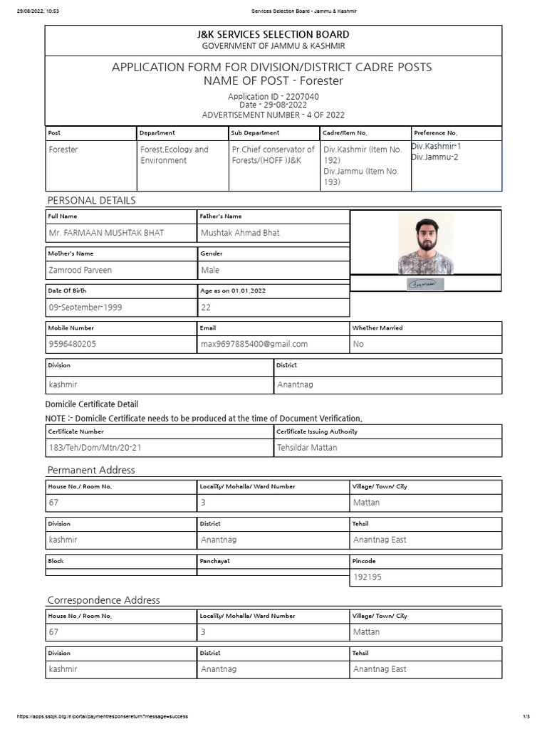 JKSSB Forester Download Free PDF Justice Crime & Violence