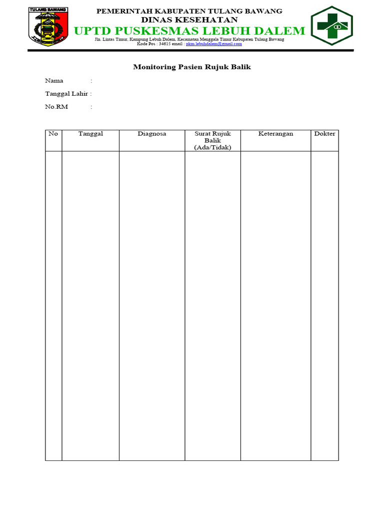 Monitoring Pasien Rujuk Balik Puskesmas | PDF