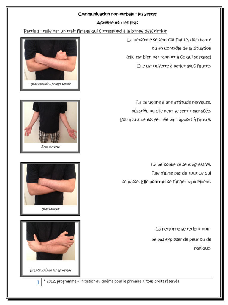 Gestes et jeux de communication non verbale | PDF | Communication non ...