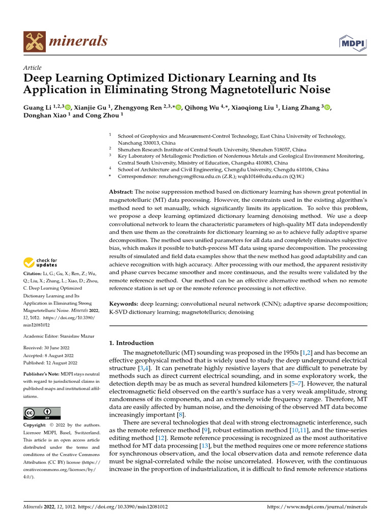 Deep Learning Optimized Dictionary Learning and Its Application in ...