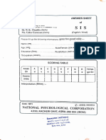 Answer Sheet Social Intelligence