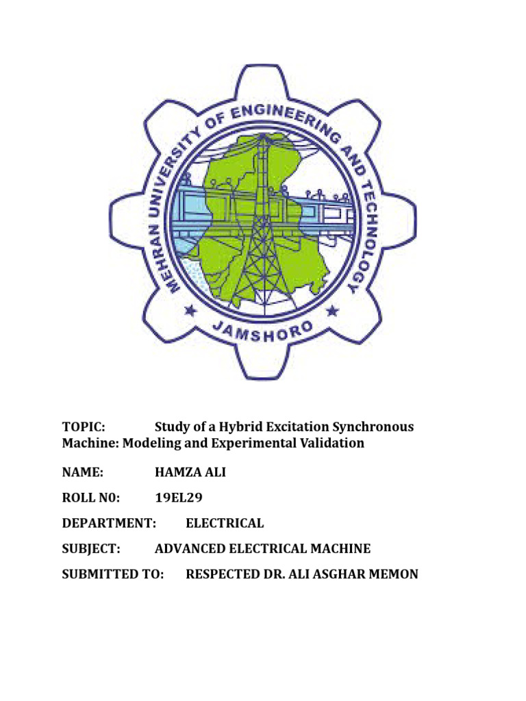 Study of A Hybrid Excitation Synchronous Machine | PDF | Electric Motor ...