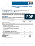 W21 - Bachelor of Engineering (Electrical and Renewable Energy) Honours Admission Criteria