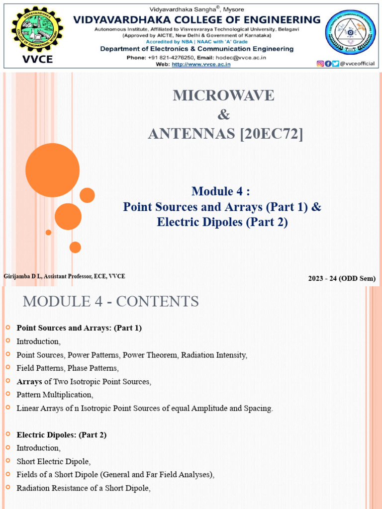 Point Source Modules in Antenna Arrays | PDF | Antenna (Radio ...