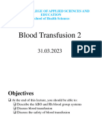 Lecture 25 - Blood Transfusion 2