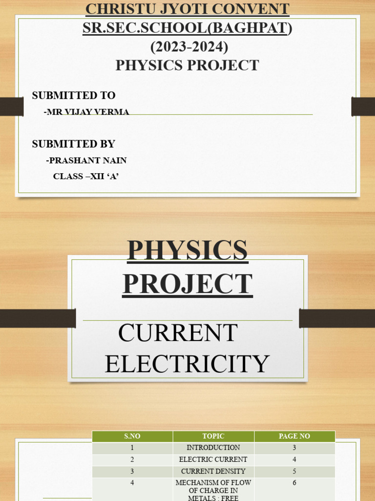 Class 12 Physics Project | PDF | Electrical Resistivity And ...
