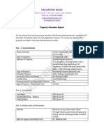 Property Valuation Report Format Sample