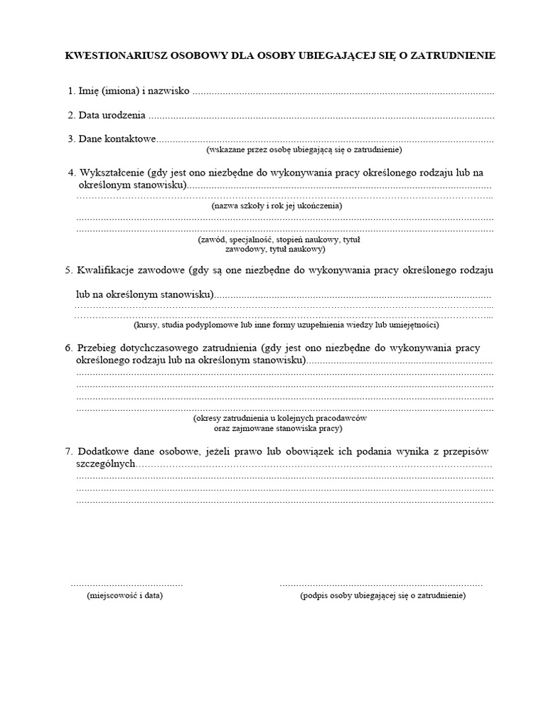 KWESTIONARIUSZ OSOBOWY DANE KONTAKTOWE CO WPISA visual data 2