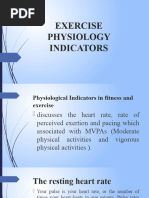 Exercise Physiology Indicators