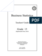Grade 13 Business Statistics (2018)