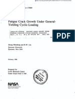 Fatigue Crack Growth Under General - Yielding Cyclic-Loading