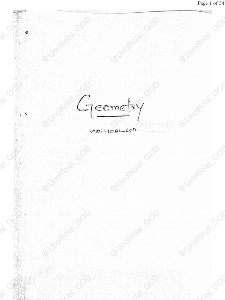 Geometry Notes For Competition Exams PDF