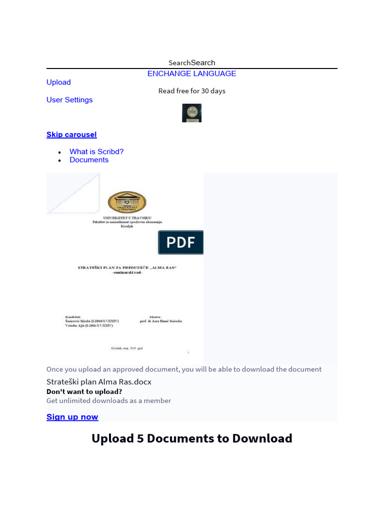 Word 5 | PDF | Scribd | Online Services