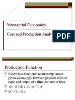 Managerial Economics Cost and Production Analysis