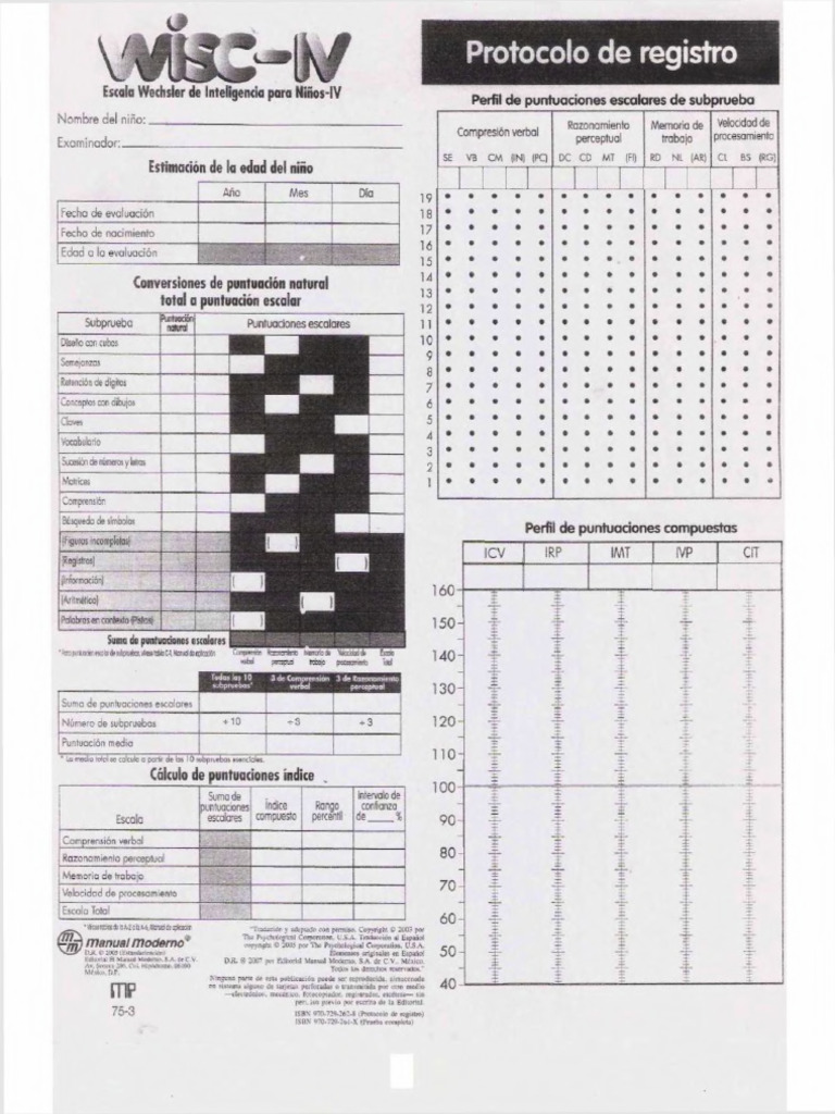 Wisc Editado | PDF | Inteligencia | Cognición
