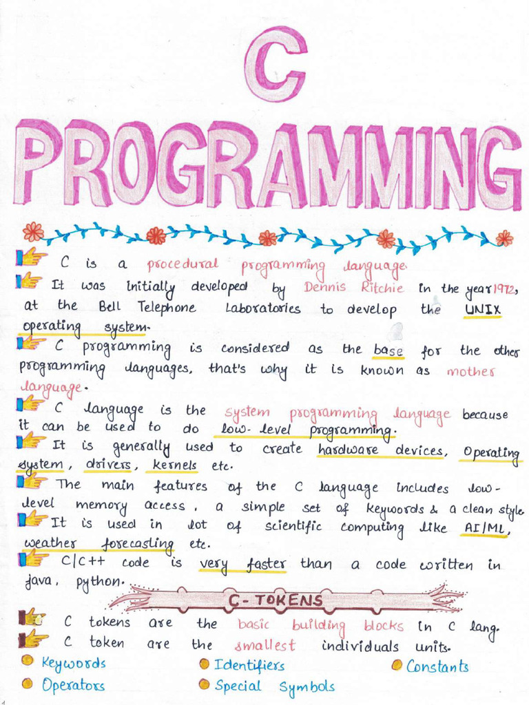 C Programming and Data Structures Notes Sample Compressed | PDF