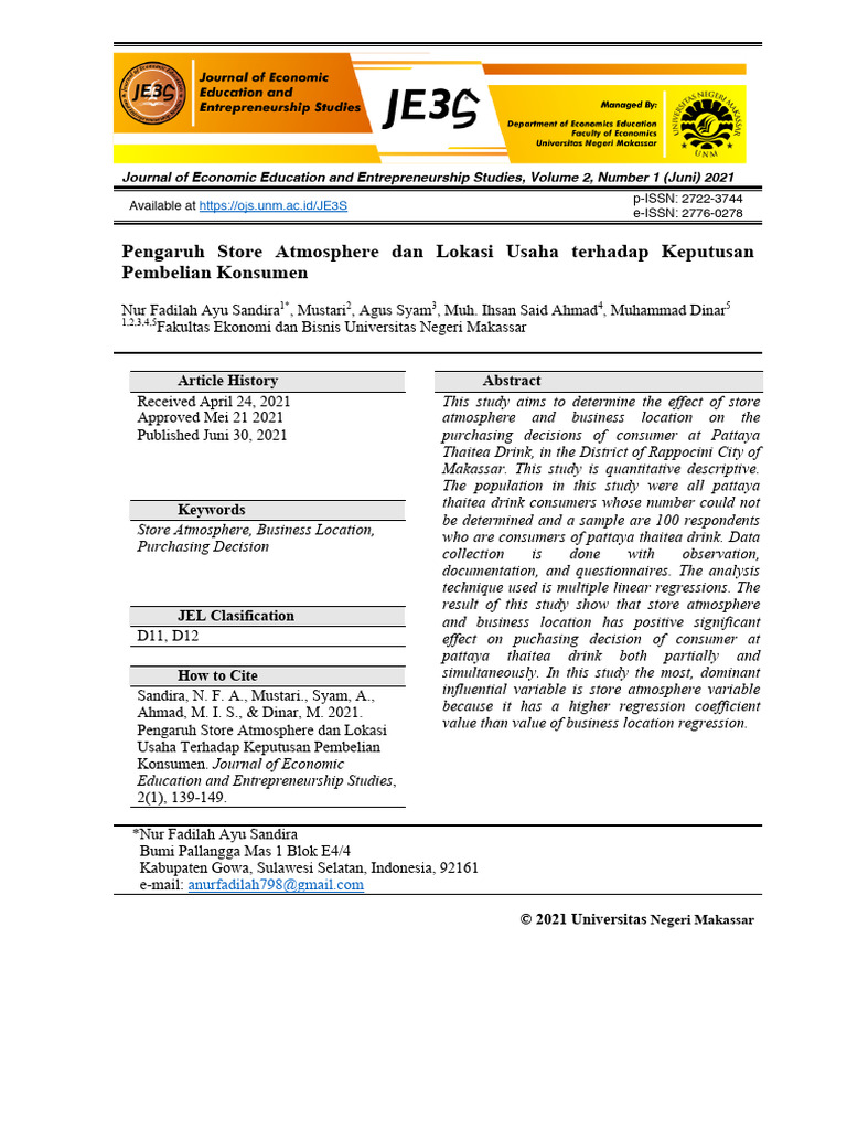 Store Atmosphere & Location Impact on Purchases | PDF | Regression ...