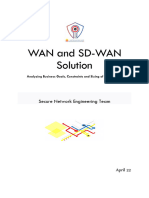 Analyzing Business Goals, Constraints and Sizing of WAN Network