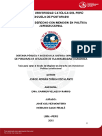 Pontificia Universidad Católica Del Perú Escuela de Postgrado Maestría en Derecho Con Mención en Política Jurisdiccional