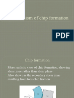 Mechanism of Chip Formation