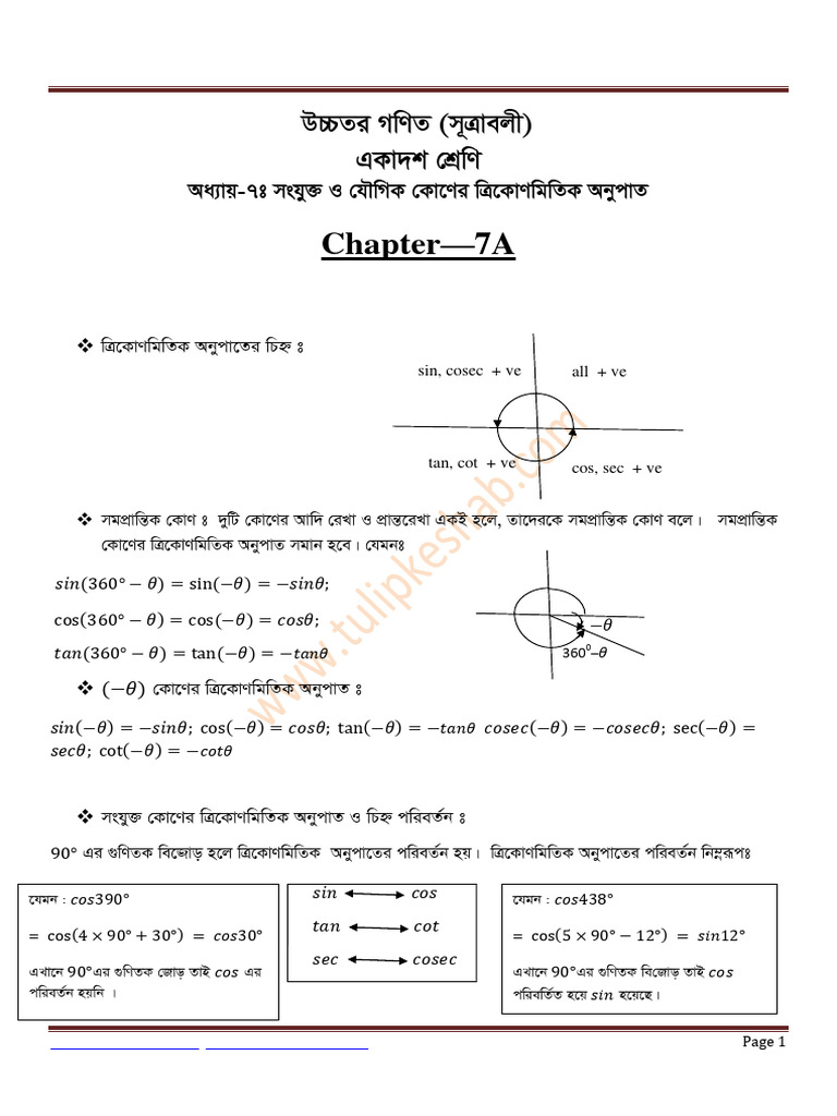 Trigonometric Formulas Overview | PDF | Trigonometry | Triangle Geometry