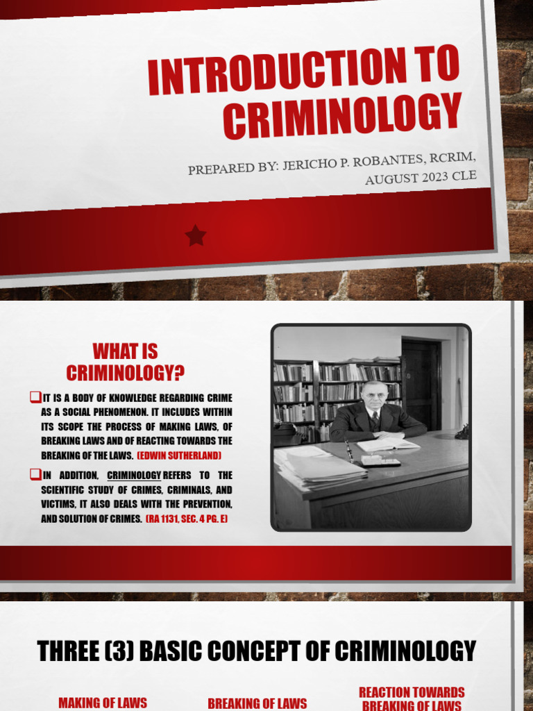 Introduction To Criminology Notes Pdf