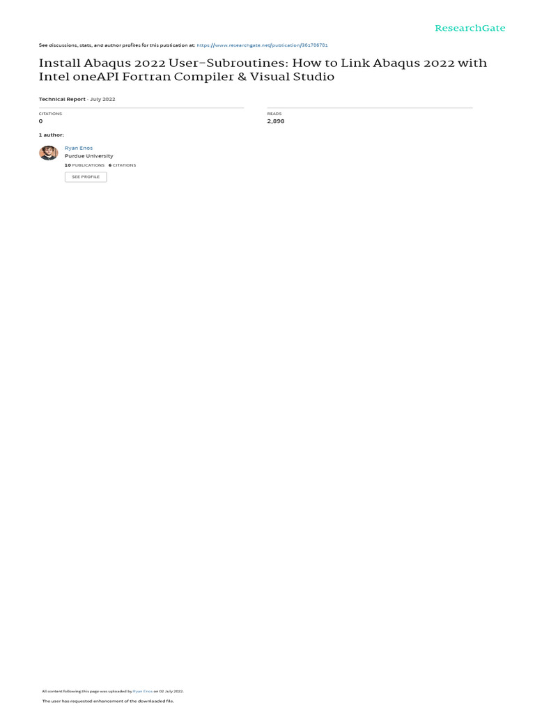 Linking Abaqus 2022 Intelone APIFortran Compiler Visual Studioin ...