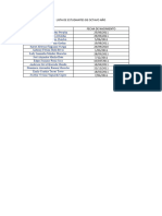 Lista de Estudiantes de Octavo Año