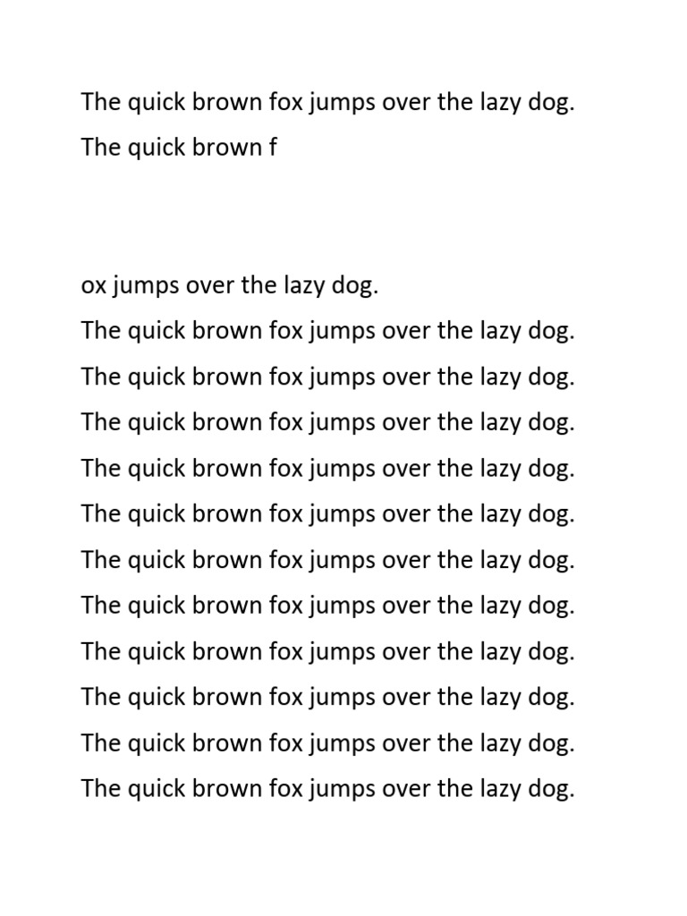 The Quick Brown Fox Jumps Over The Lazy Dog | PDF