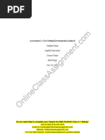 NURS FPX 6210 Assessment 1 Care Setting Environmental Analysis