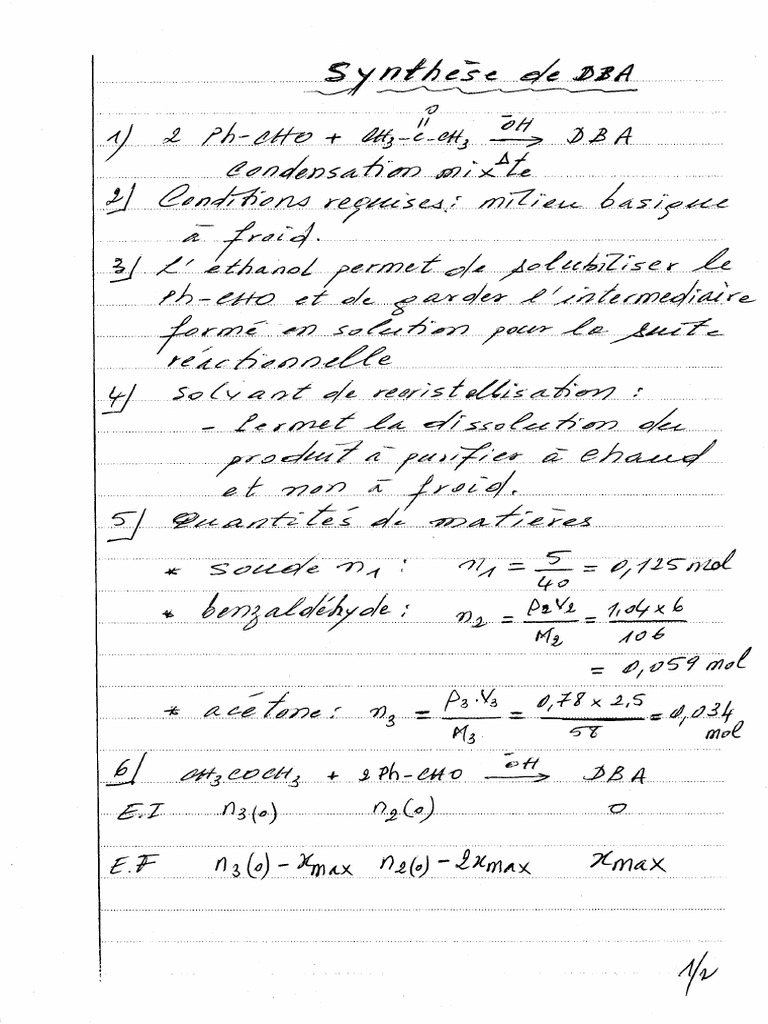 Corrige TP Synthese DBA 1 1 1 | PDF