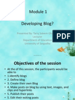 Developing Blog Module