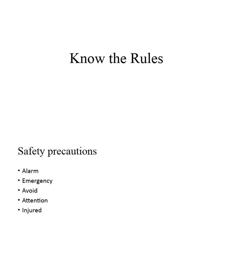 Know The Rules PDF