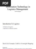 Information Technology in Logistics Management