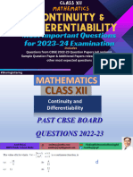 Class XII CONTINUITY & DIFFERENTIABILITY Most Important Questions For 2023-24 Examination (Dr. Amit