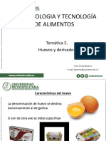 Bromatología Tema 5. Huevos y Derivados (1)