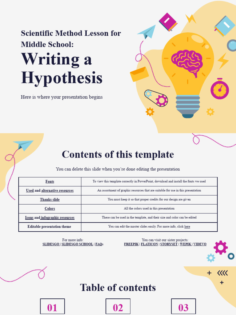 Middle School Hypothesis Writing Guide | PDF | Planets | Mercury (Planet)