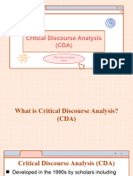 Critical Discourse Analysis CDA