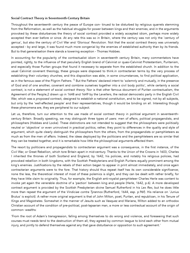 Social contract theory in seventeenth century britain pdf natural