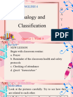English 4: Analogy and Classification