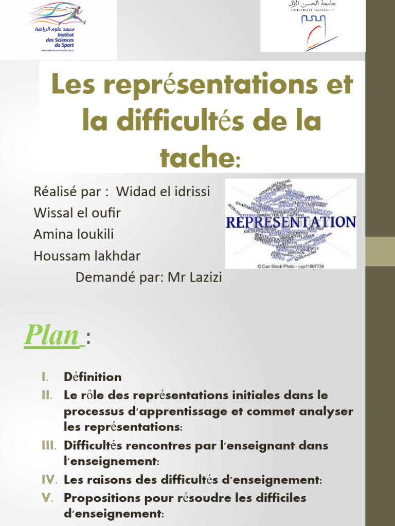 Représentations et difficultés d'enseignement | PDF | Enseignement