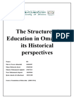 The Structure of Education in Oman and Its Historical Perspectives
